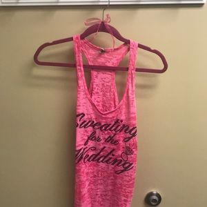 Sweating for the wedding tank